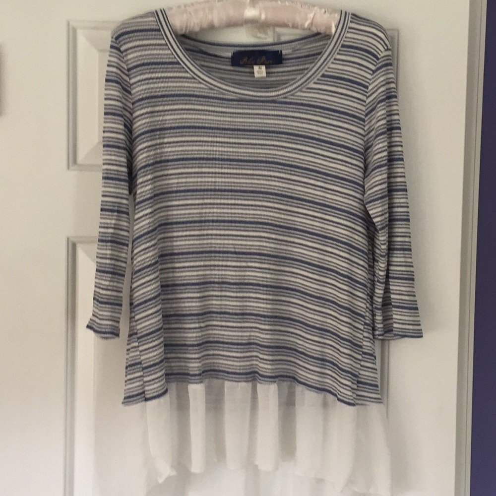 3/4 length jersey knit sweater